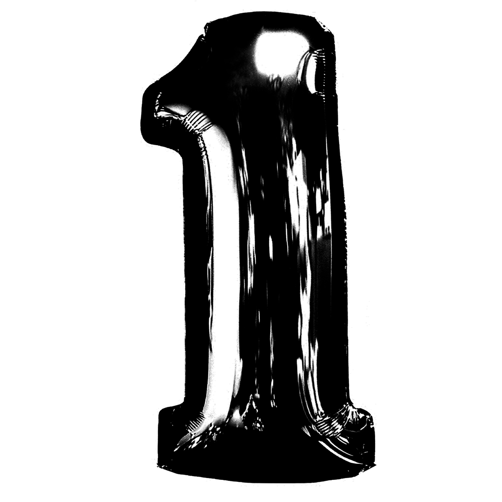 Show Jumbo Number Black Foil Balloon 40inch image