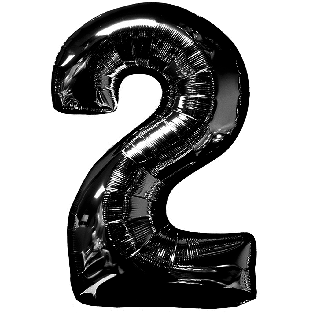 Show Jumbo Number Black Foil Balloon 40inch image