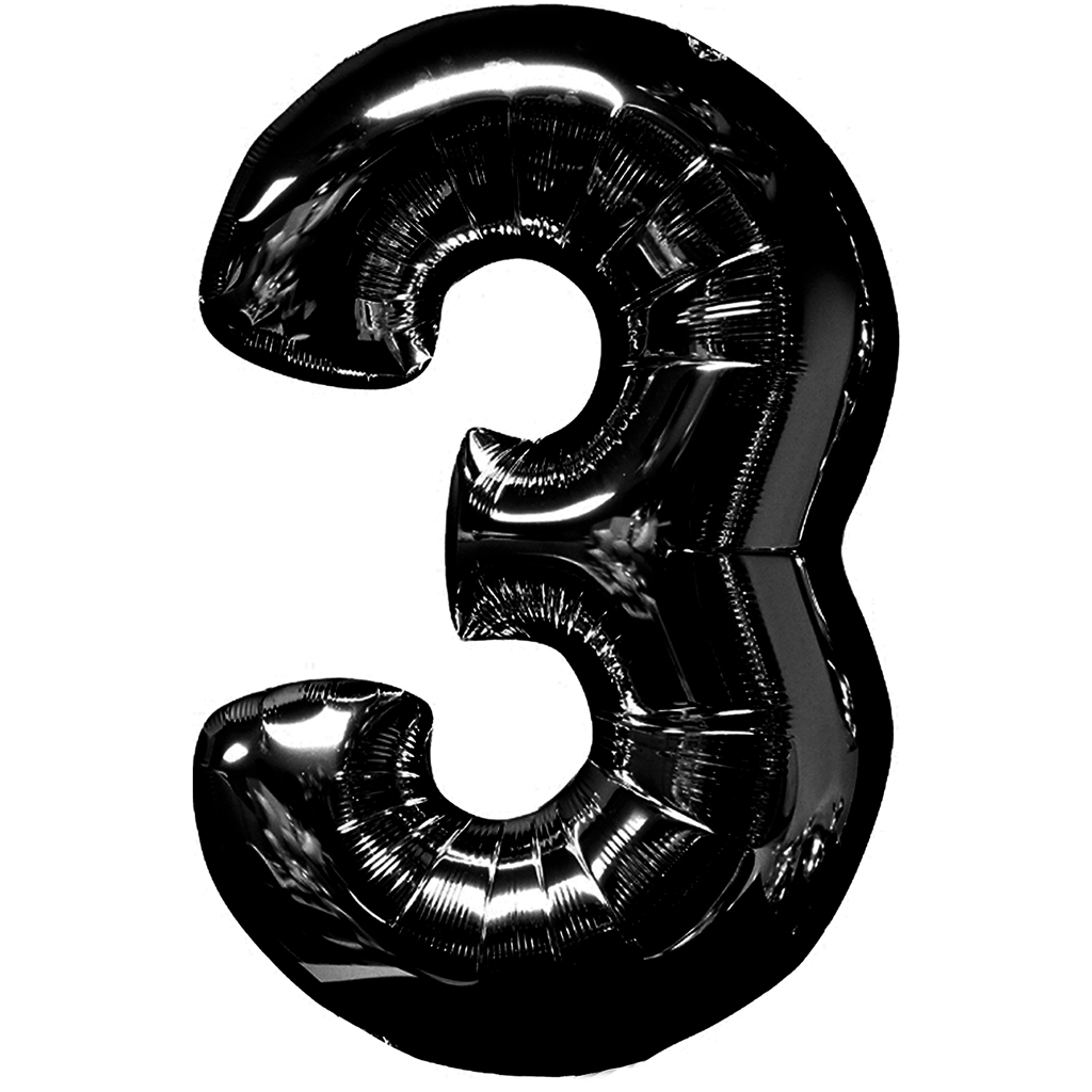 Show Jumbo Number Black Foil Balloon 40inch image