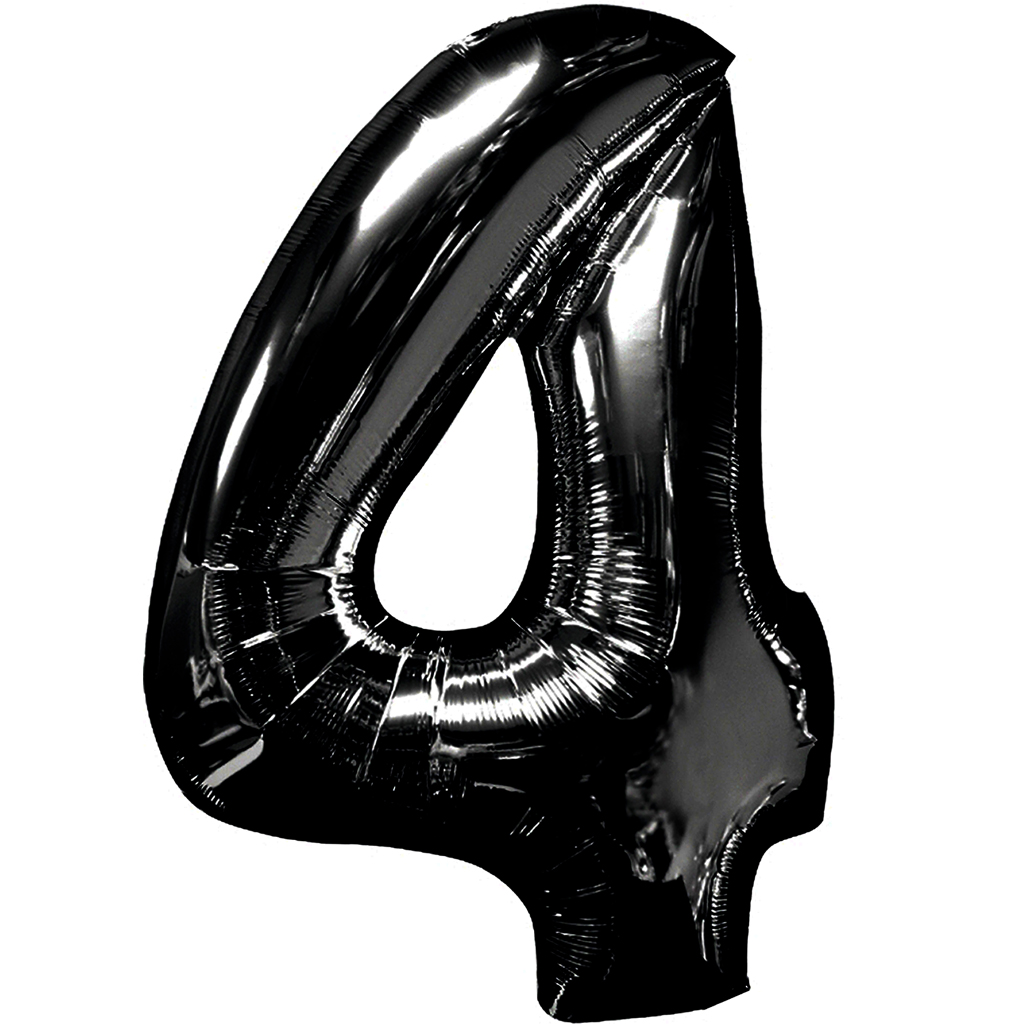 Show Jumbo Number Black Foil Balloon 40inch image
