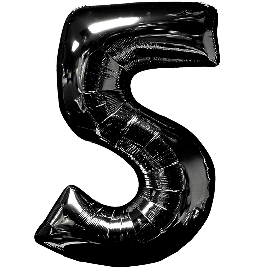 Show Jumbo Number Black Foil Balloon 40inch image