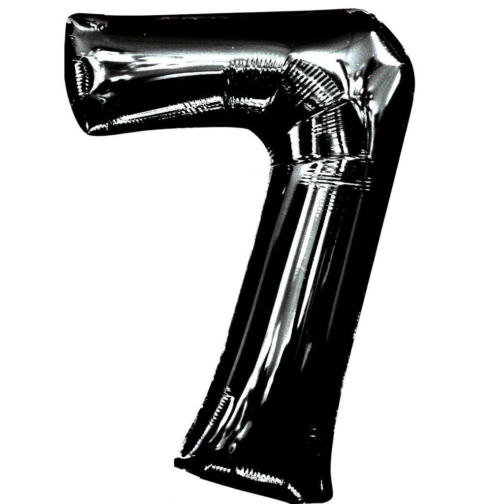 Show Jumbo Number Black Foil Balloon 40inch image