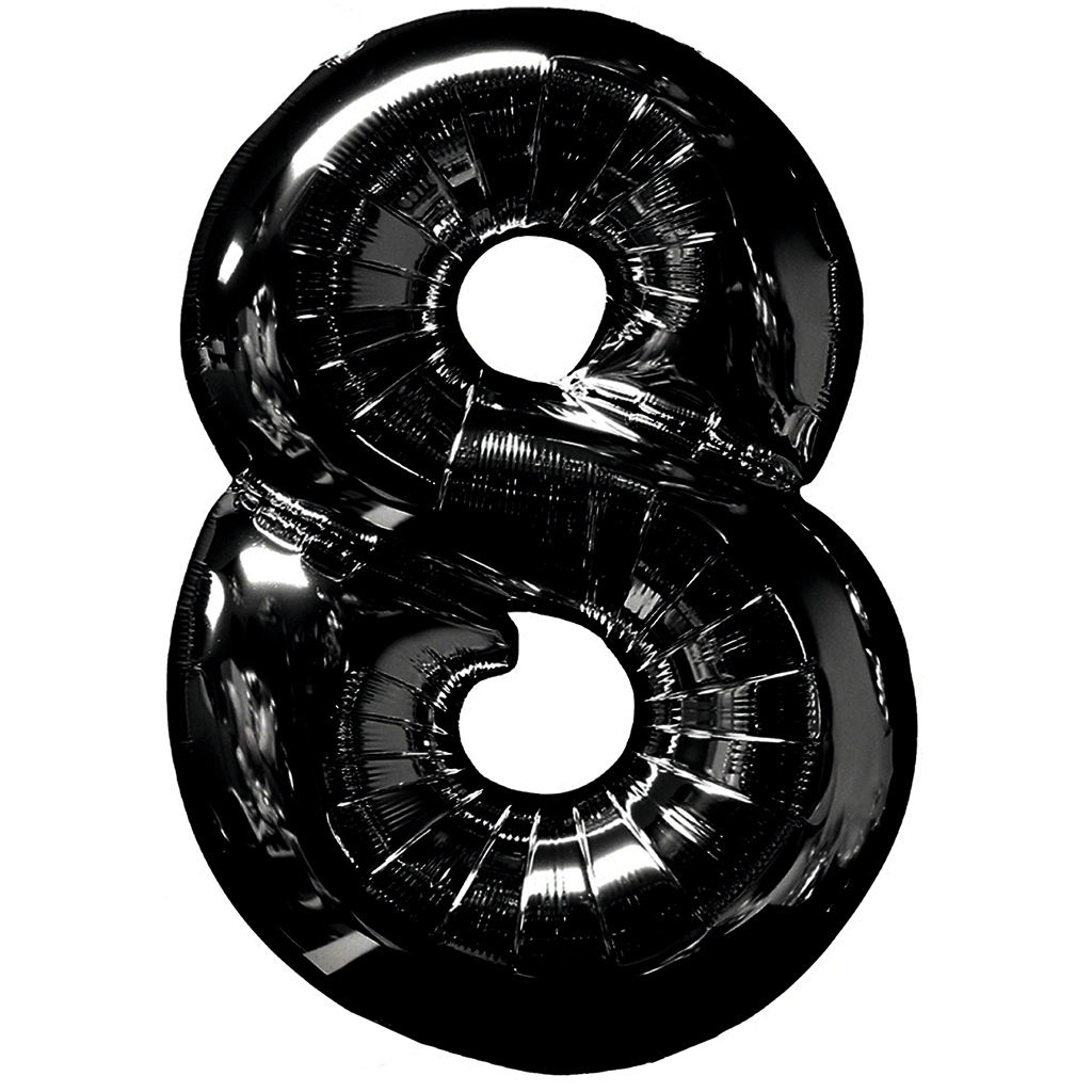 Show Jumbo Number Black Foil Balloon 40inch image