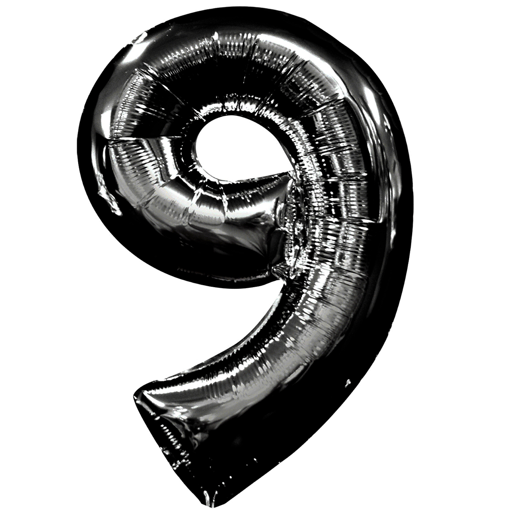 Show Jumbo Number Black Foil Balloon 40inch image