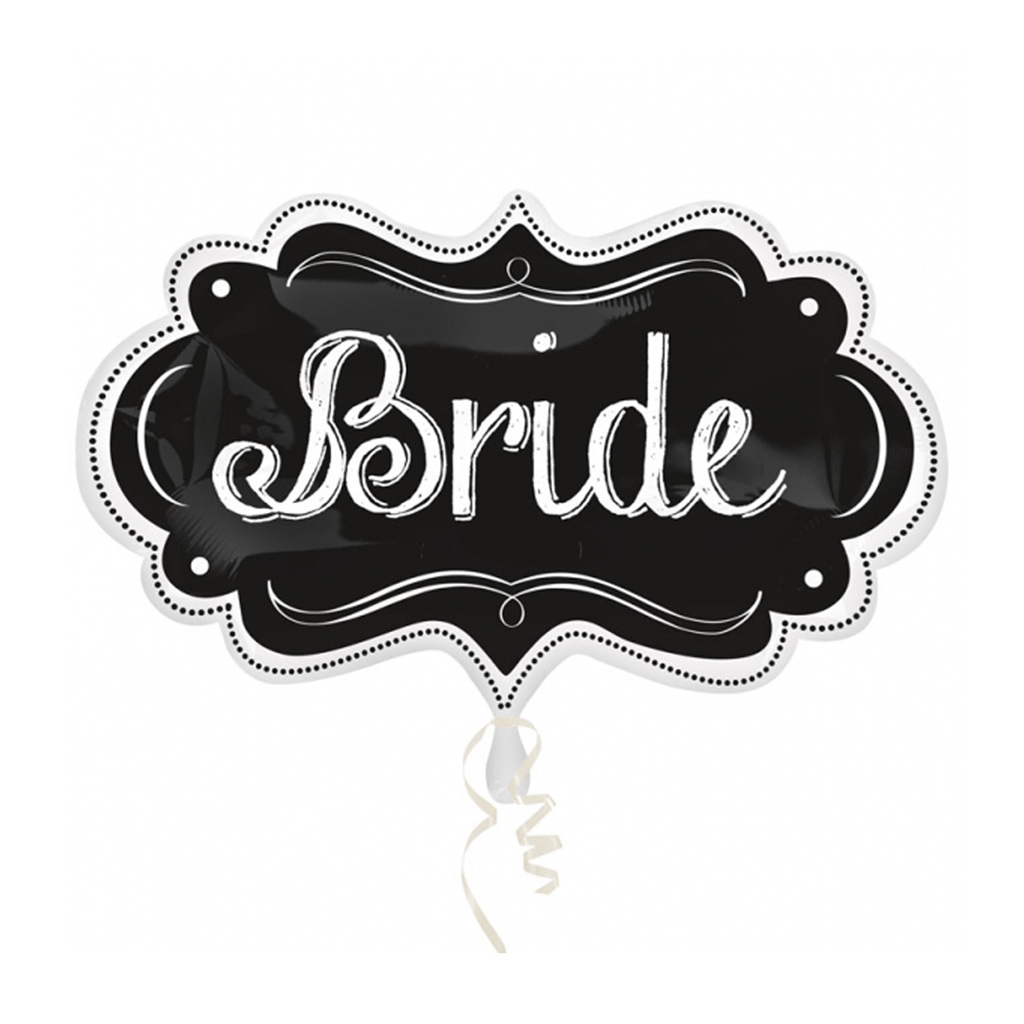 Wedding Bride Chalkboard Marqueen Foil Balloon 34inch