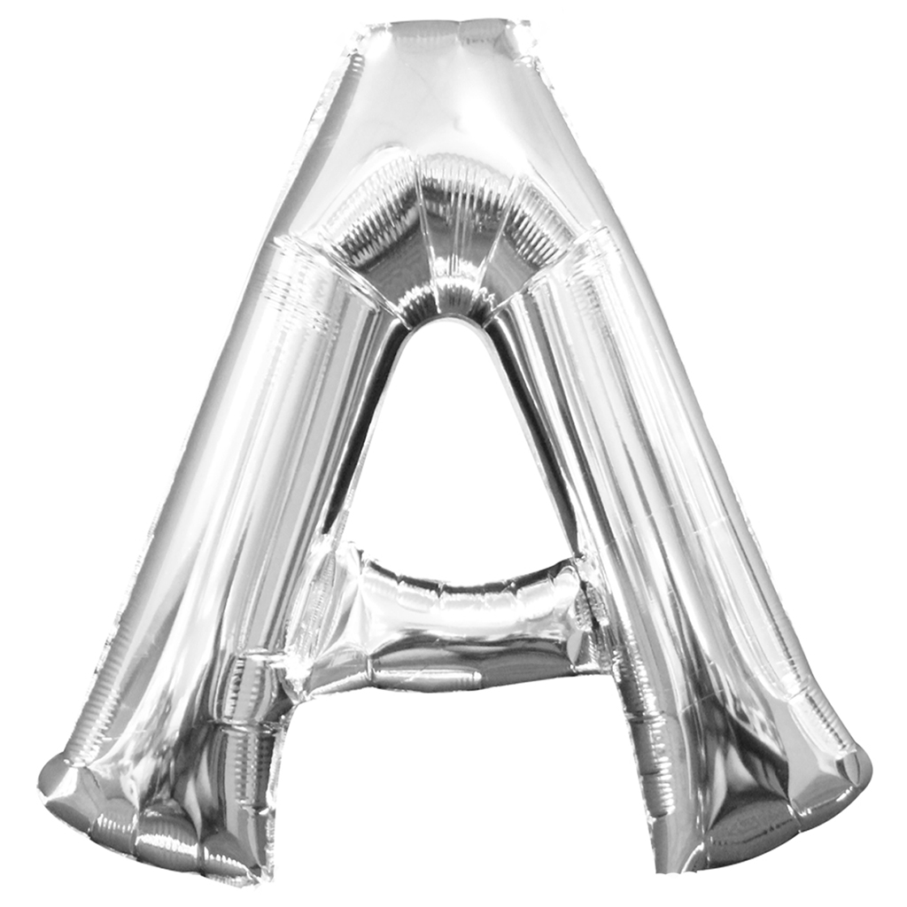 Show Jumbo Letter Alphabet Silver Foil Balloon 40inch image