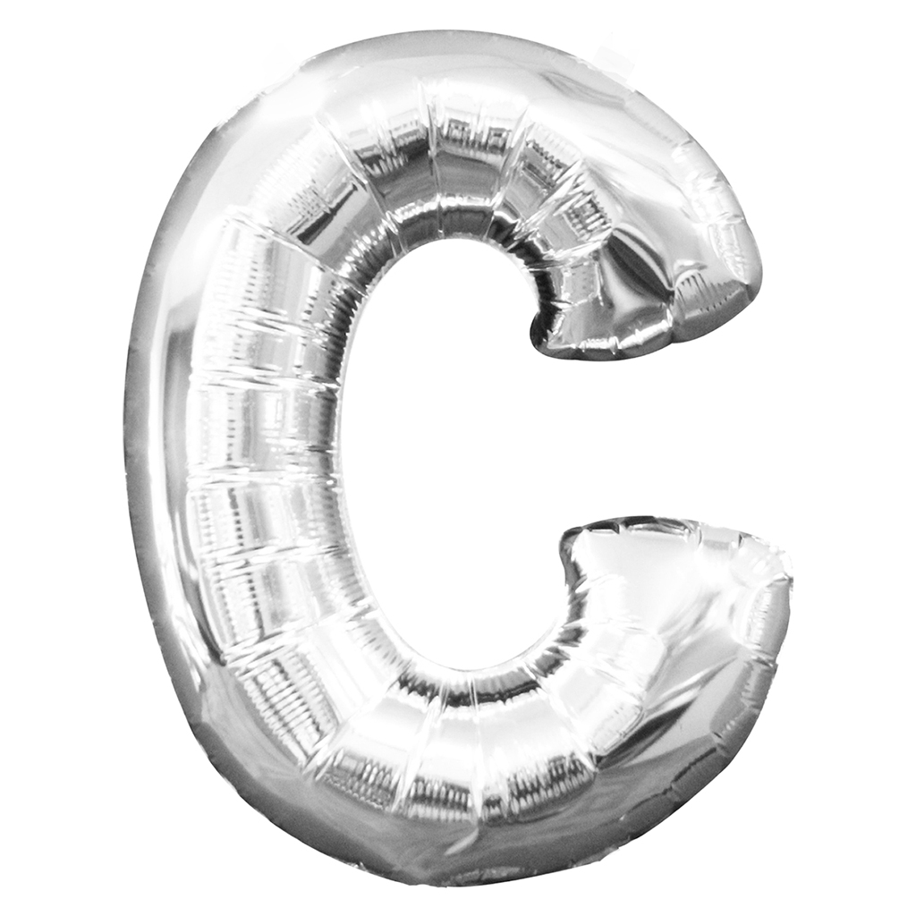 Show Jumbo Letter Alphabet Silver Foil Balloon 40inch image
