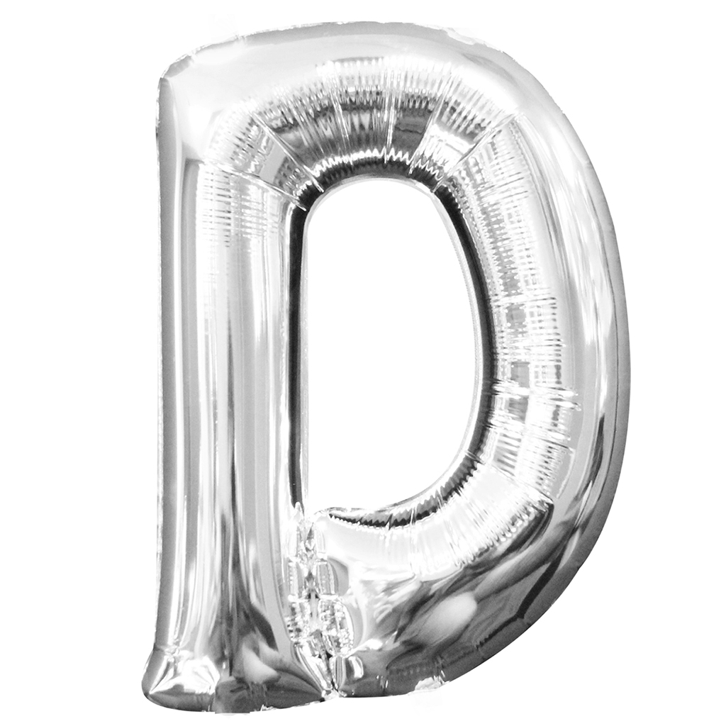 Show Jumbo Letter Alphabet Silver Foil Balloon 40inch image