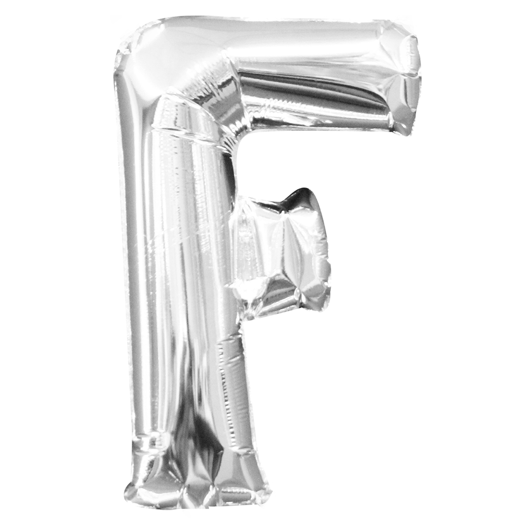 Show Jumbo Letter Alphabet Silver Foil Balloon 40inch image