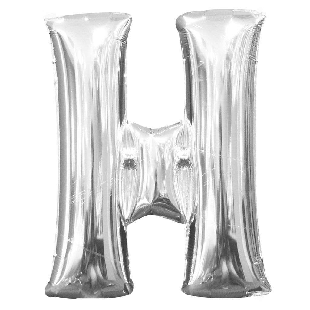 Show Jumbo Letter Alphabet Silver Foil Balloon 40inch image