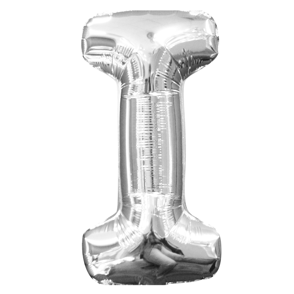 Show Jumbo Letter Alphabet Silver Foil Balloon 40inch image