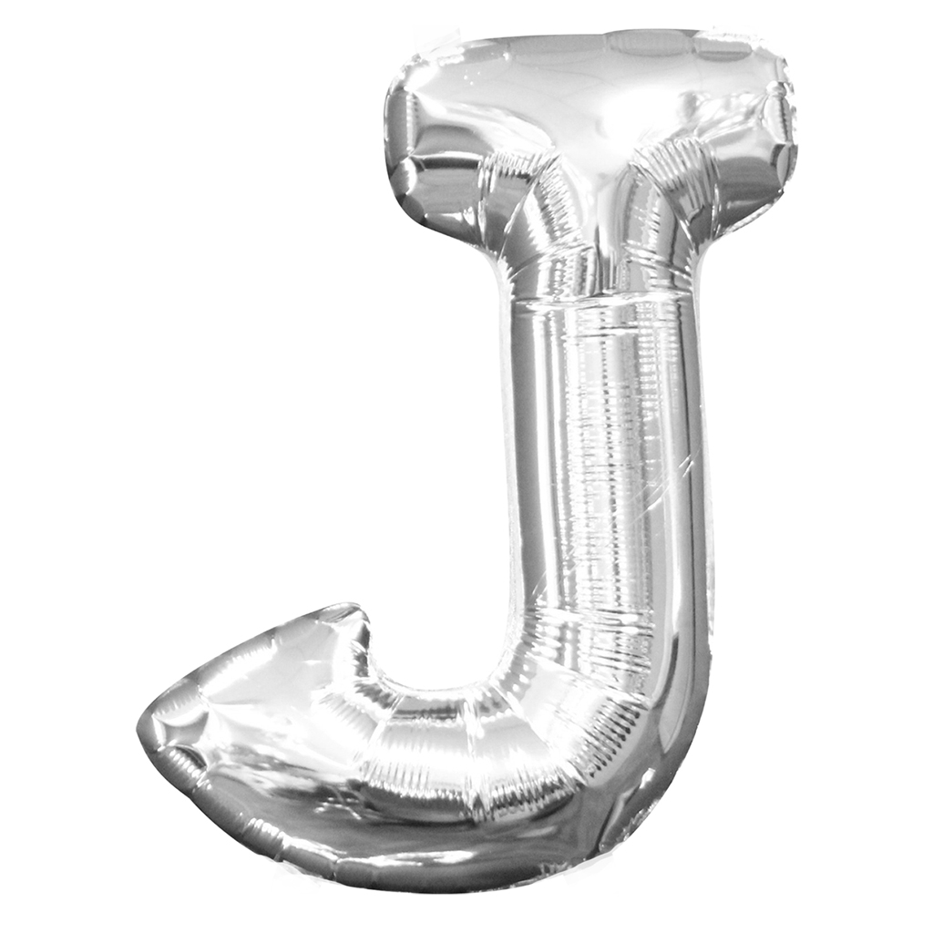 Show Jumbo Letter Alphabet Silver Foil Balloon 40inch image