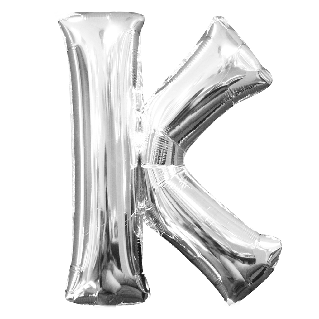 Show Jumbo Letter Alphabet Silver Foil Balloon 40inch image