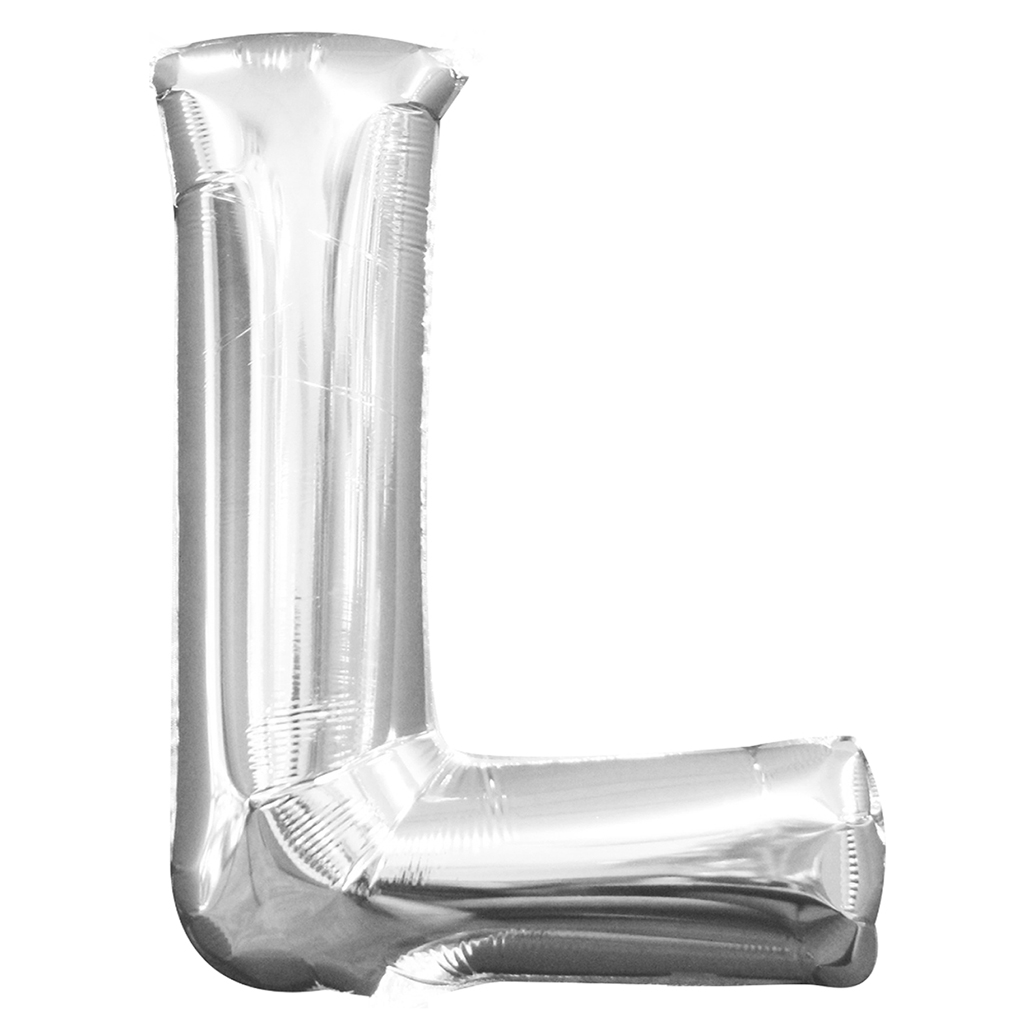 Show Jumbo Letter Alphabet Silver Foil Balloon 40inch image