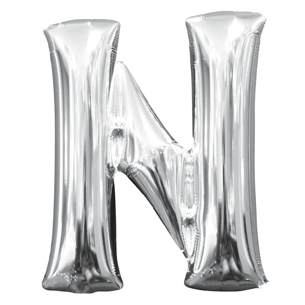 Show Jumbo Letter Alphabet Silver Foil Balloon 40inch image