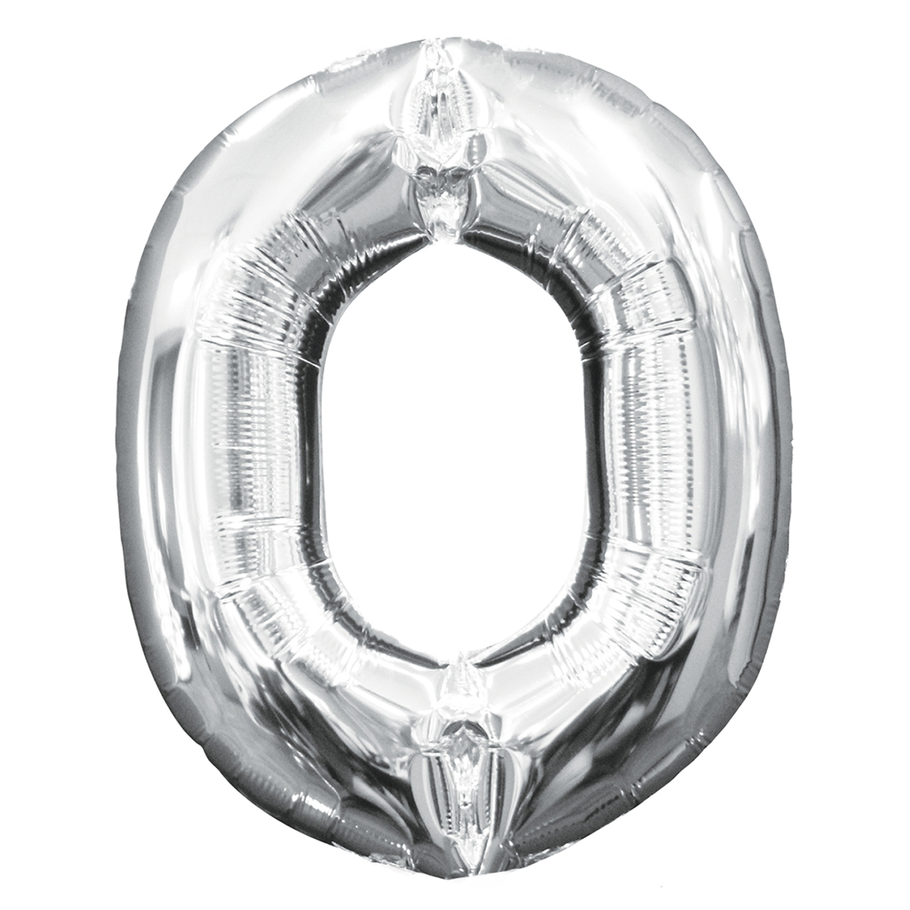 Show Jumbo Letter Alphabet Silver Foil Balloon 40inch image
