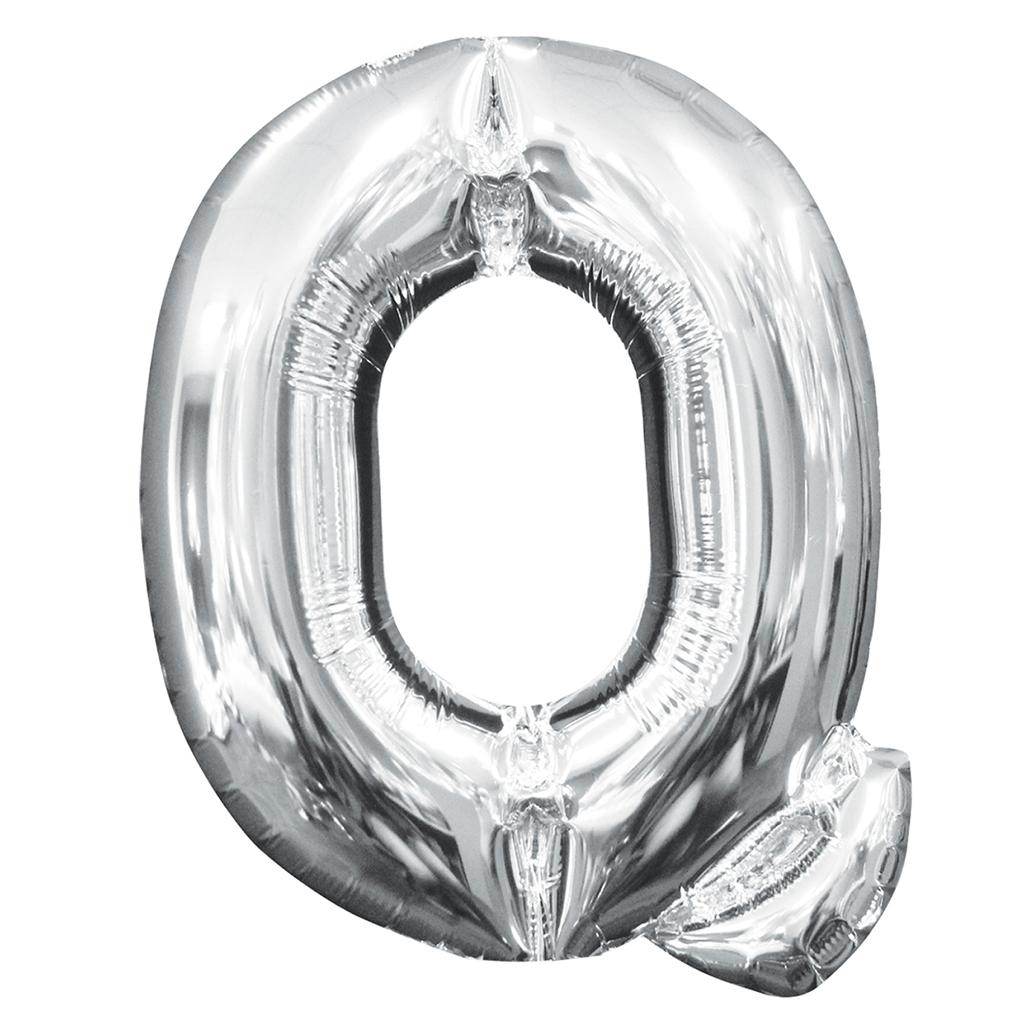Show Jumbo Letter Alphabet Silver Foil Balloon 40inch image