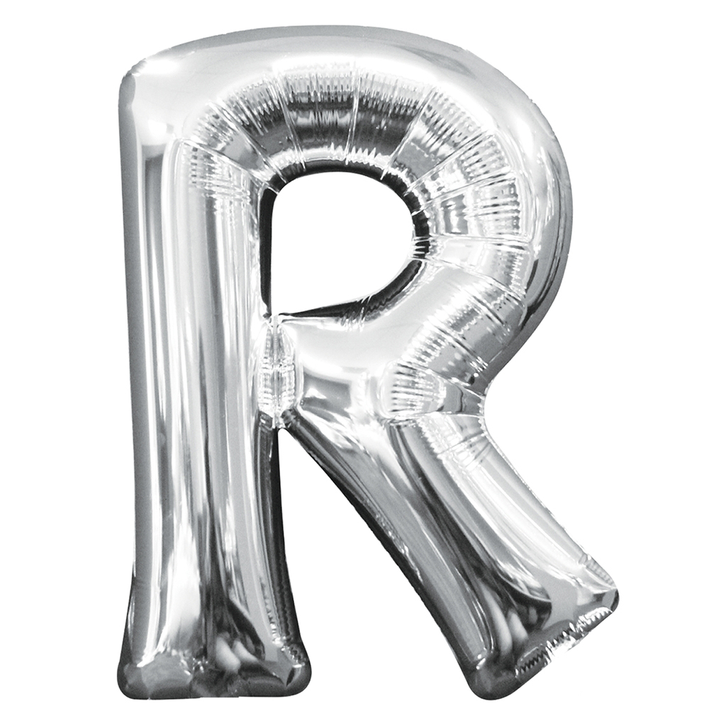 Show Jumbo Letter Alphabet Silver Foil Balloon 40inch image
