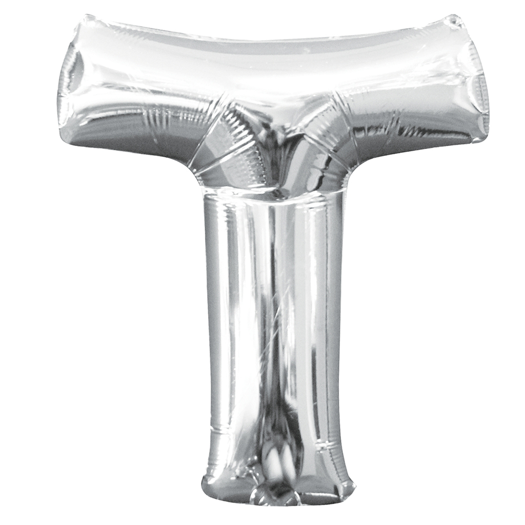 Show Jumbo Letter Alphabet Silver Foil Balloon 40inch image