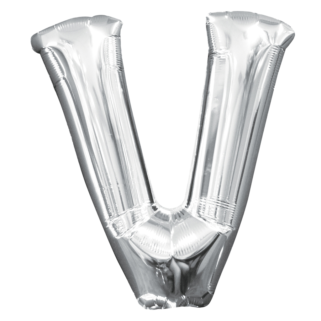 Show Jumbo Letter Alphabet Silver Foil Balloon 40inch image