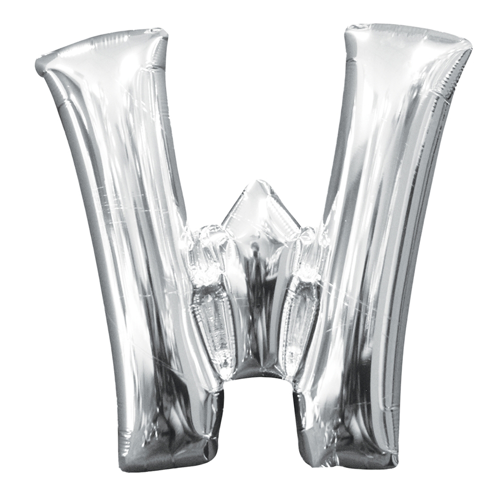 Show Jumbo Letter Alphabet Silver Foil Balloon 40inch image