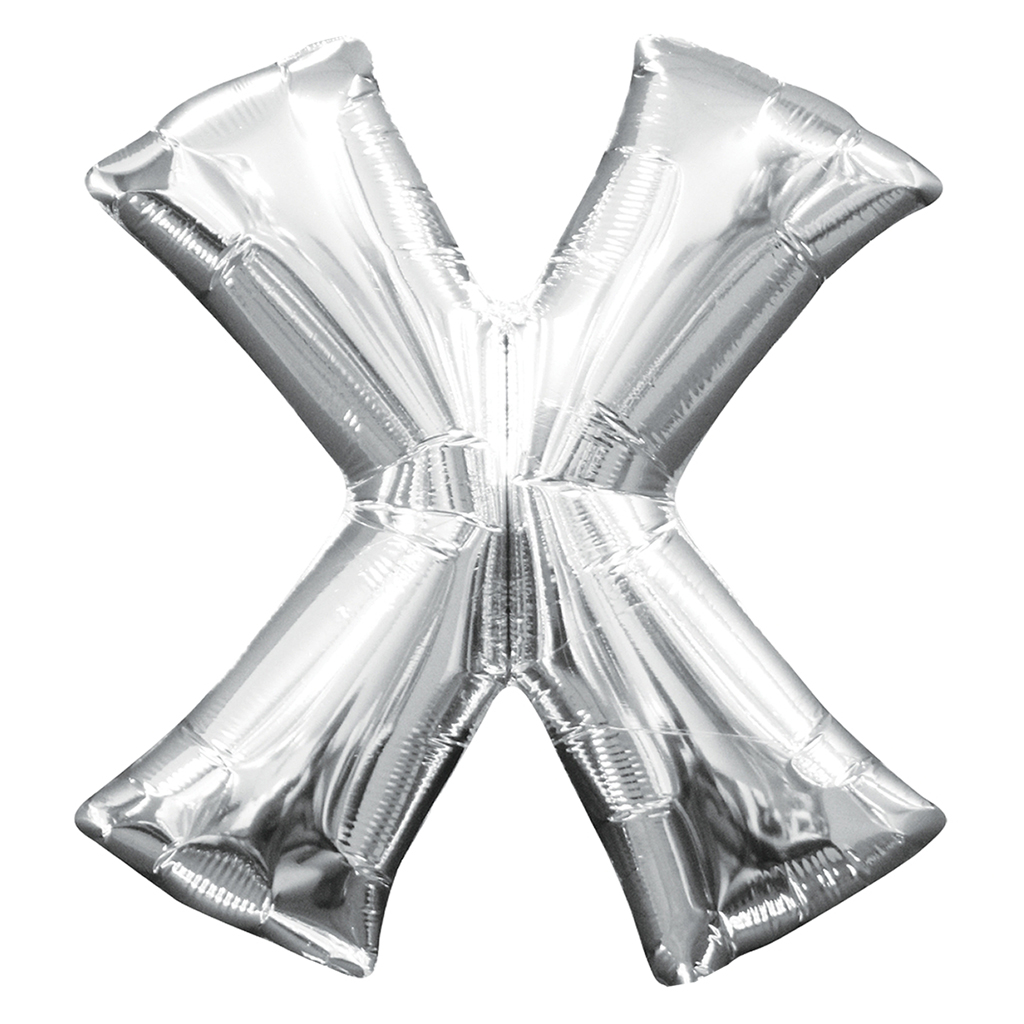 Show Jumbo Letter Alphabet Silver Foil Balloon 40inch image