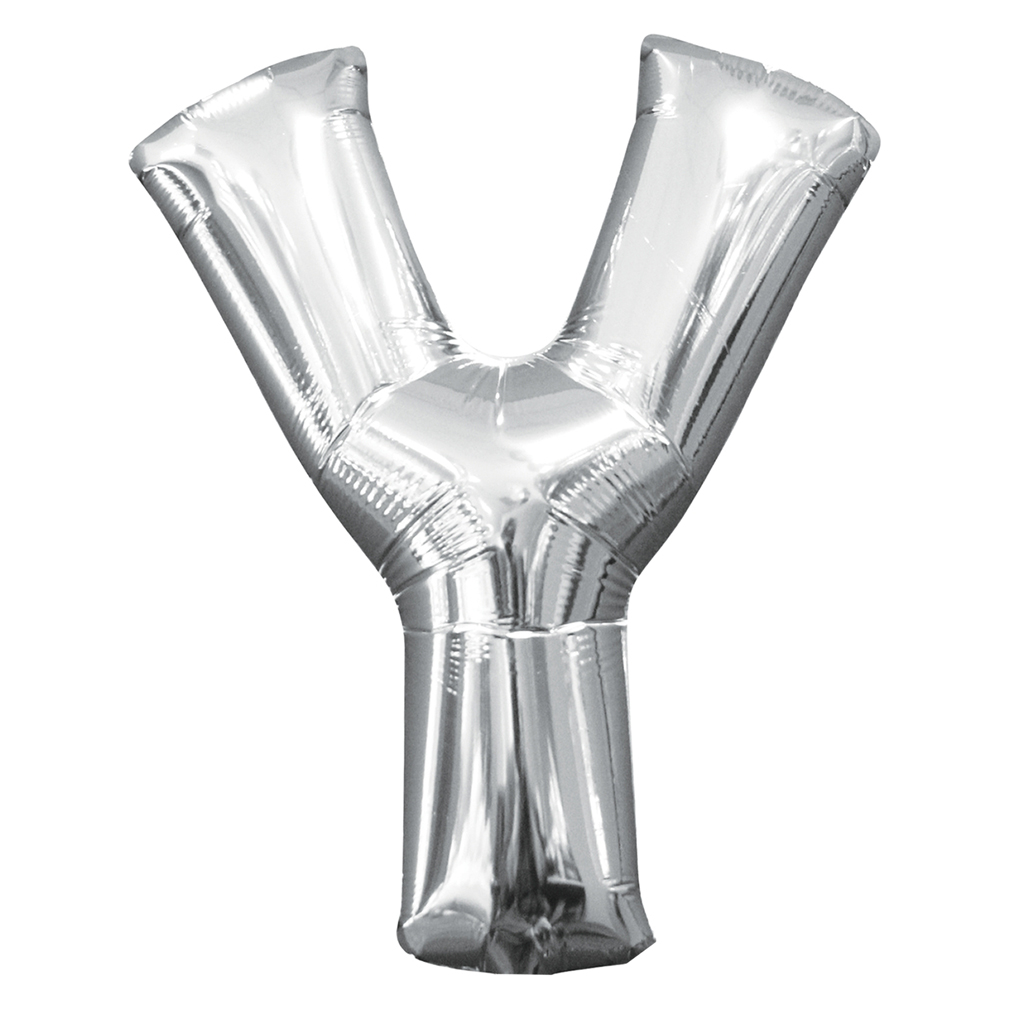 Show Jumbo Letter Alphabet Silver Foil Balloon 40inch image