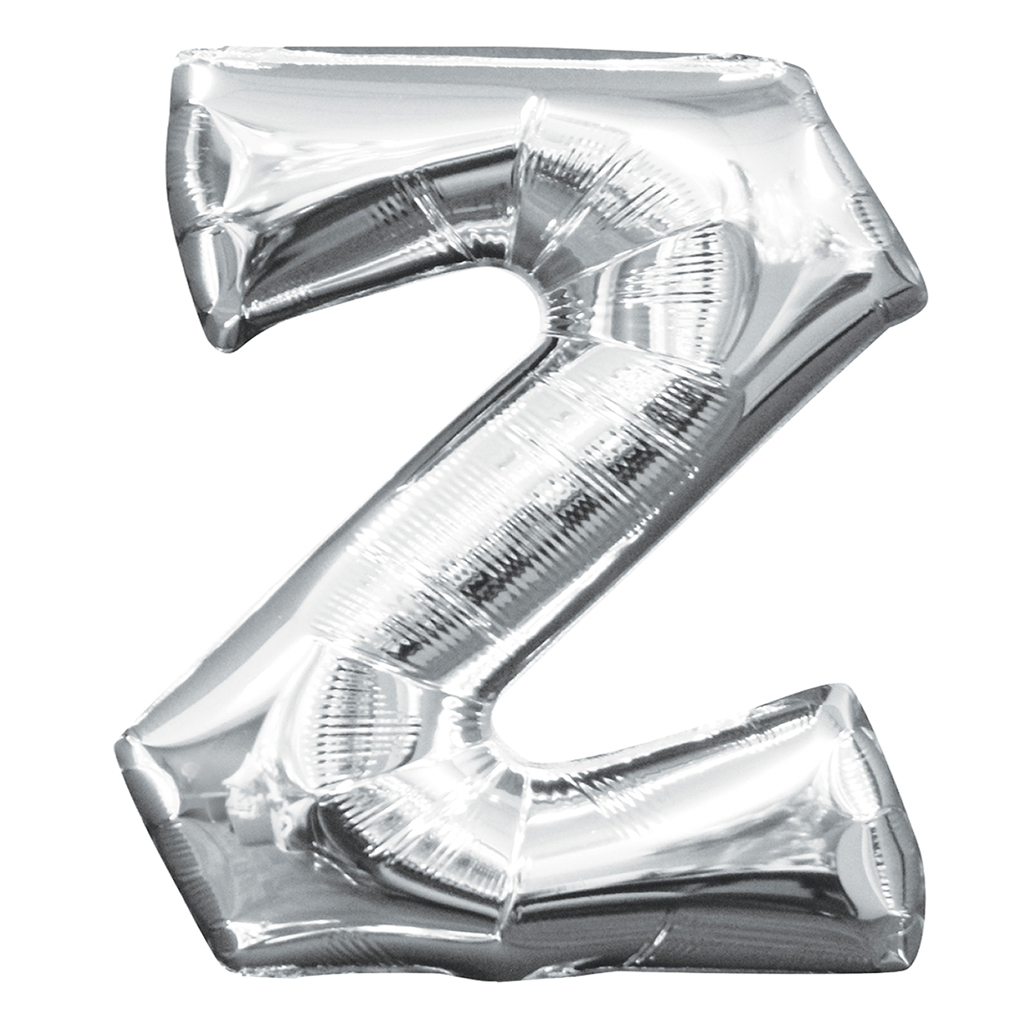 Show Jumbo Letter Alphabet Silver Foil Balloon 40inch image