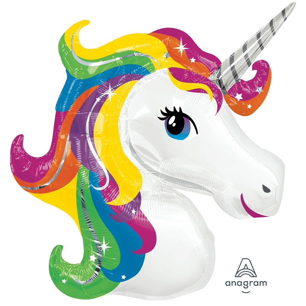 Unicorn Magical Rainbow Head Foil Balloon 33inch
