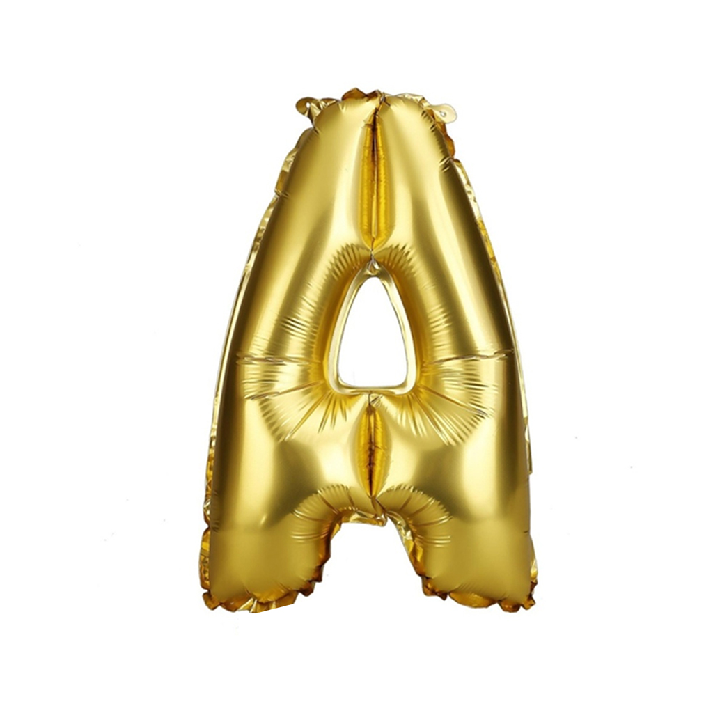 Show Mini Letter Alphabet Gold Balloon 16inch (Do Not Float) image