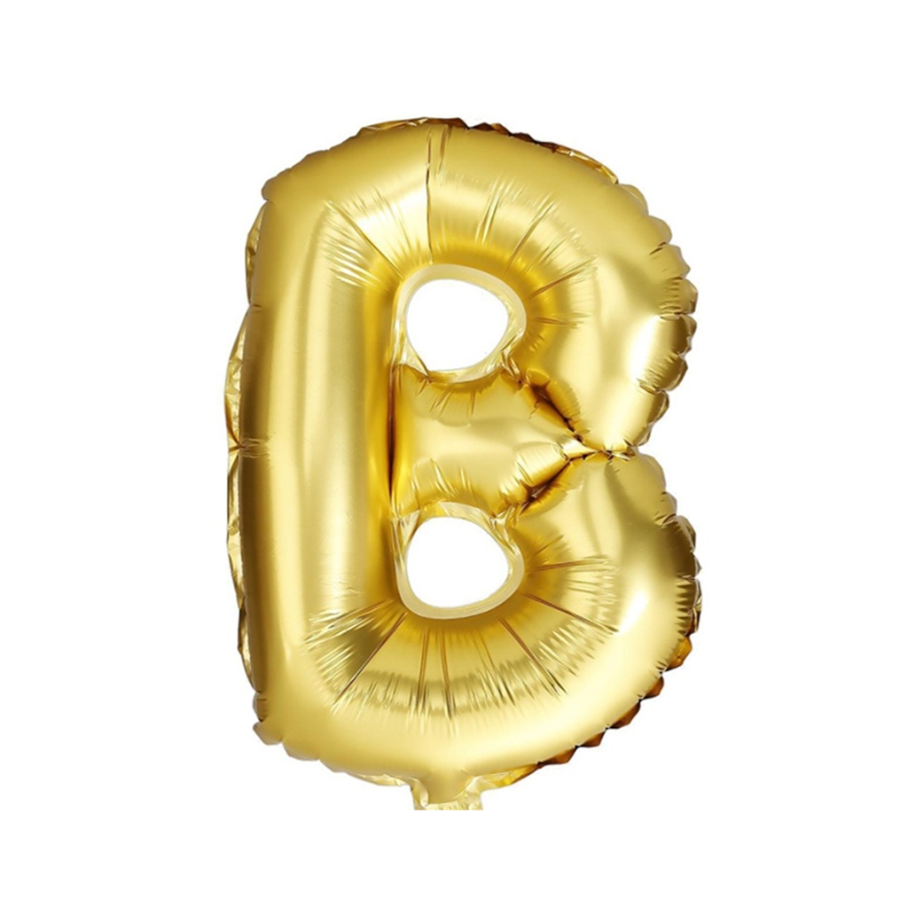 Show Mini Letter Alphabet Gold Balloon 16inch (Do Not Float) image