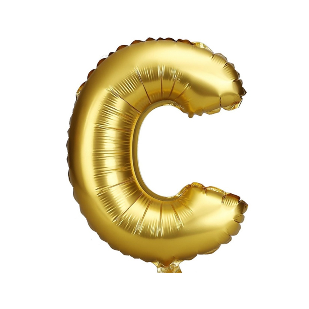 Show Mini Letter Alphabet Gold Balloon 16inch (Do Not Float) image