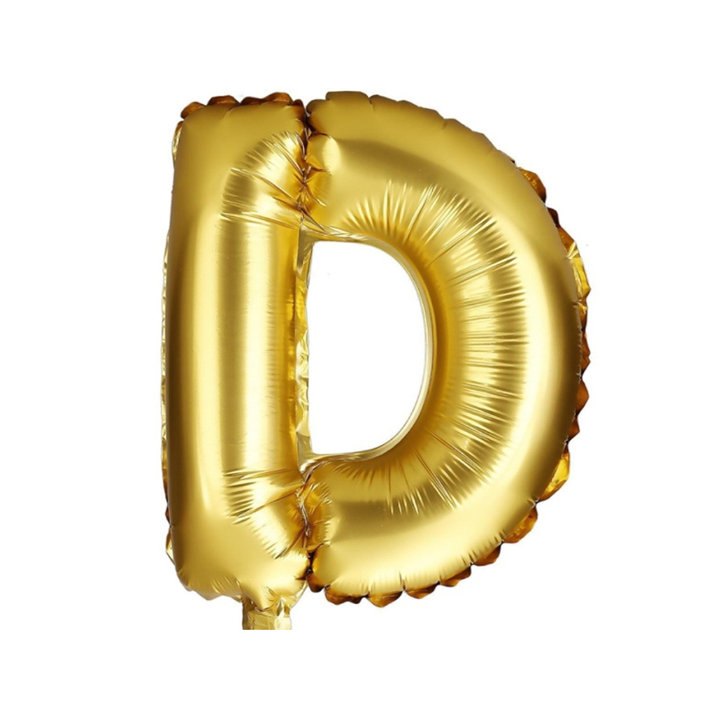 Show Mini Letter Alphabet Gold Balloon 16inch (Do Not Float) image