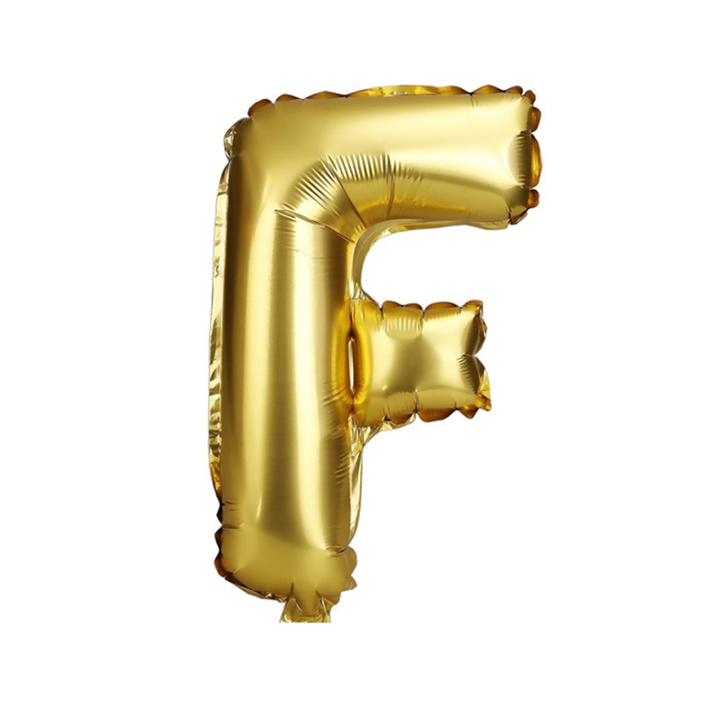 Show Mini Letter Alphabet Gold Balloon 16inch (Do Not Float) image