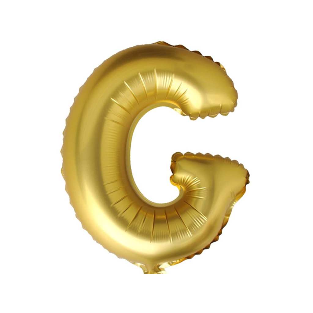 Show Mini Letter Alphabet Gold Balloon 16inch (Do Not Float) image