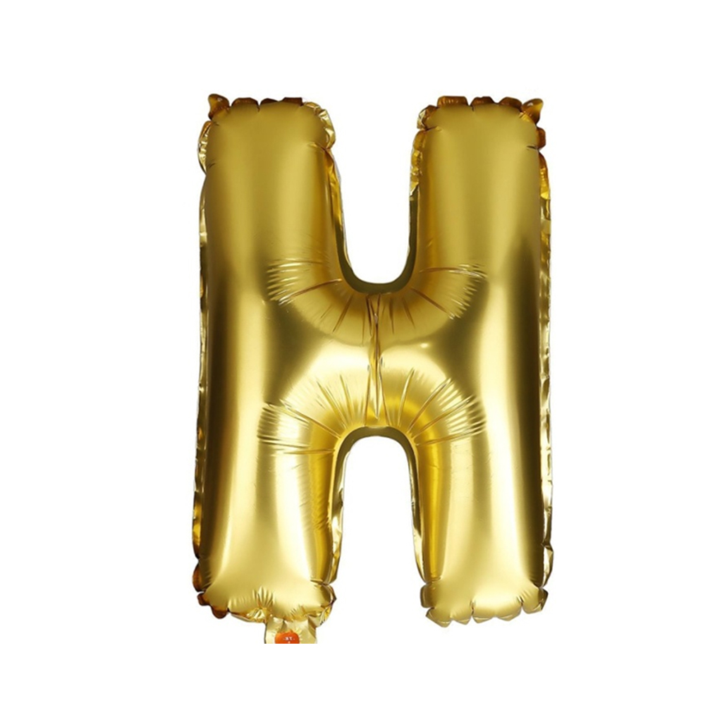 Show Mini Letter Alphabet Gold Balloon 16inch (Do Not Float) image