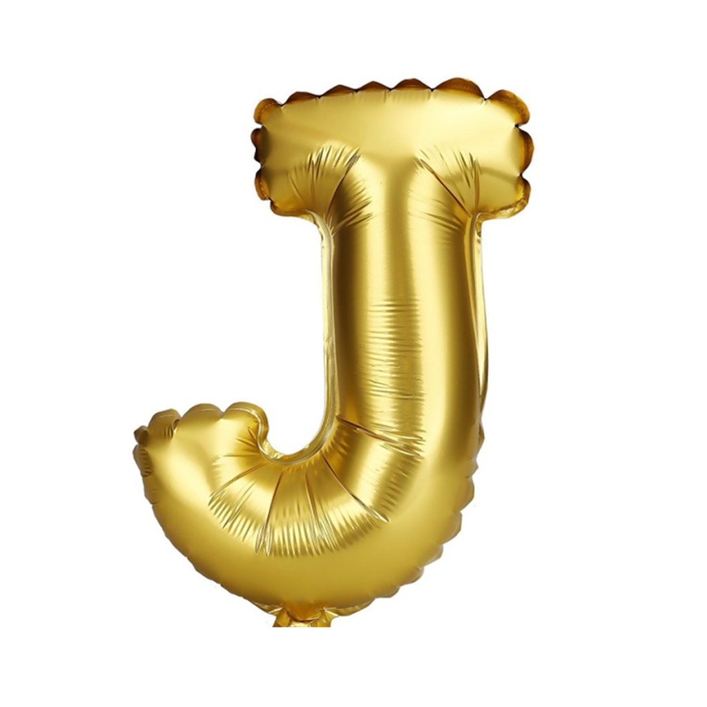 Show Mini Letter Alphabet Gold Balloon 16inch (Do Not Float) image
