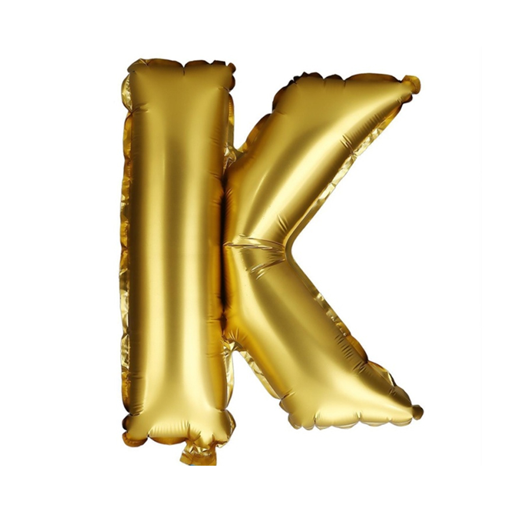 Show Mini Letter Alphabet Gold Balloon 16inch (Do Not Float) image
