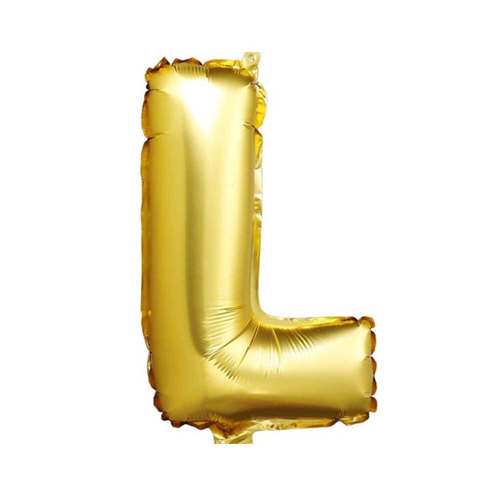 Show Mini Letter Alphabet Gold Balloon 16inch (Do Not Float) image