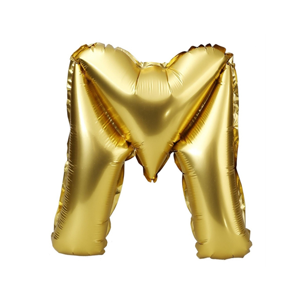 Show Mini Letter Alphabet Gold Balloon 16inch (Do Not Float) image
