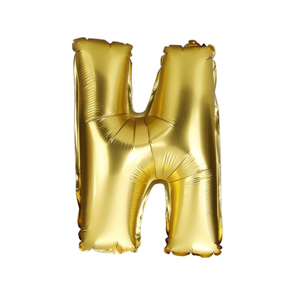 Show Mini Letter Alphabet Gold Balloon 16inch (Do Not Float) image
