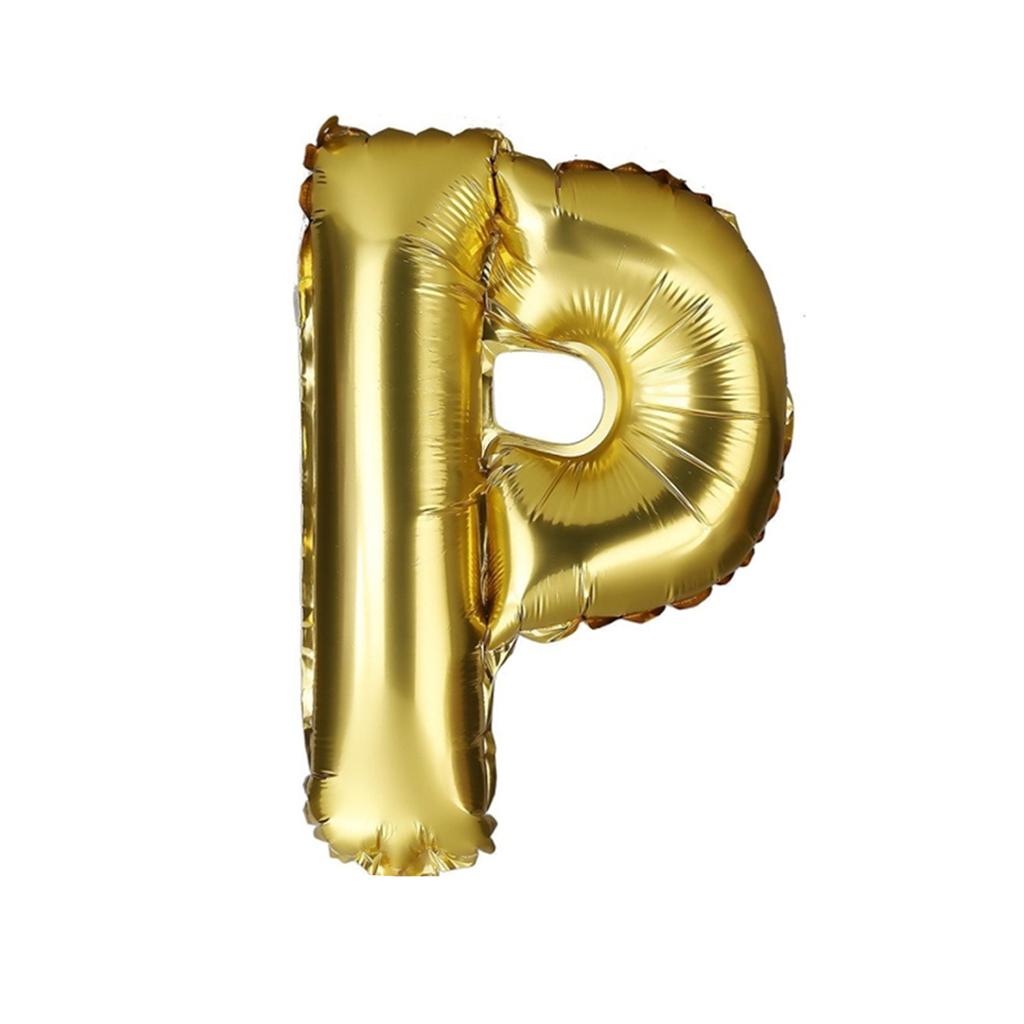 Show Mini Letter Alphabet Gold Balloon 16inch (Do Not Float) image