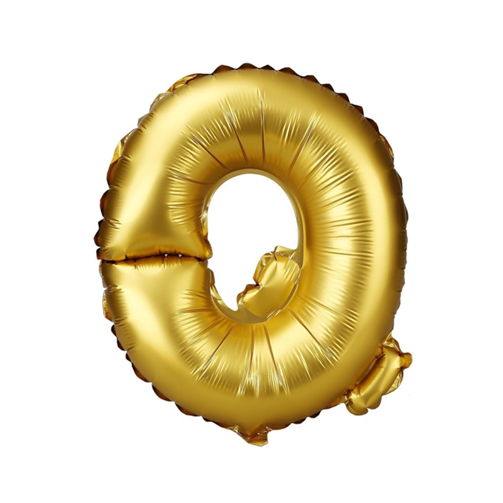 Show Mini Letter Alphabet Gold Balloon 16inch (Do Not Float) image