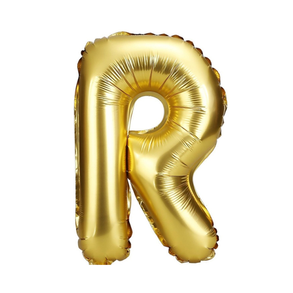 Show Mini Letter Alphabet Gold Balloon 16inch (Do Not Float) image