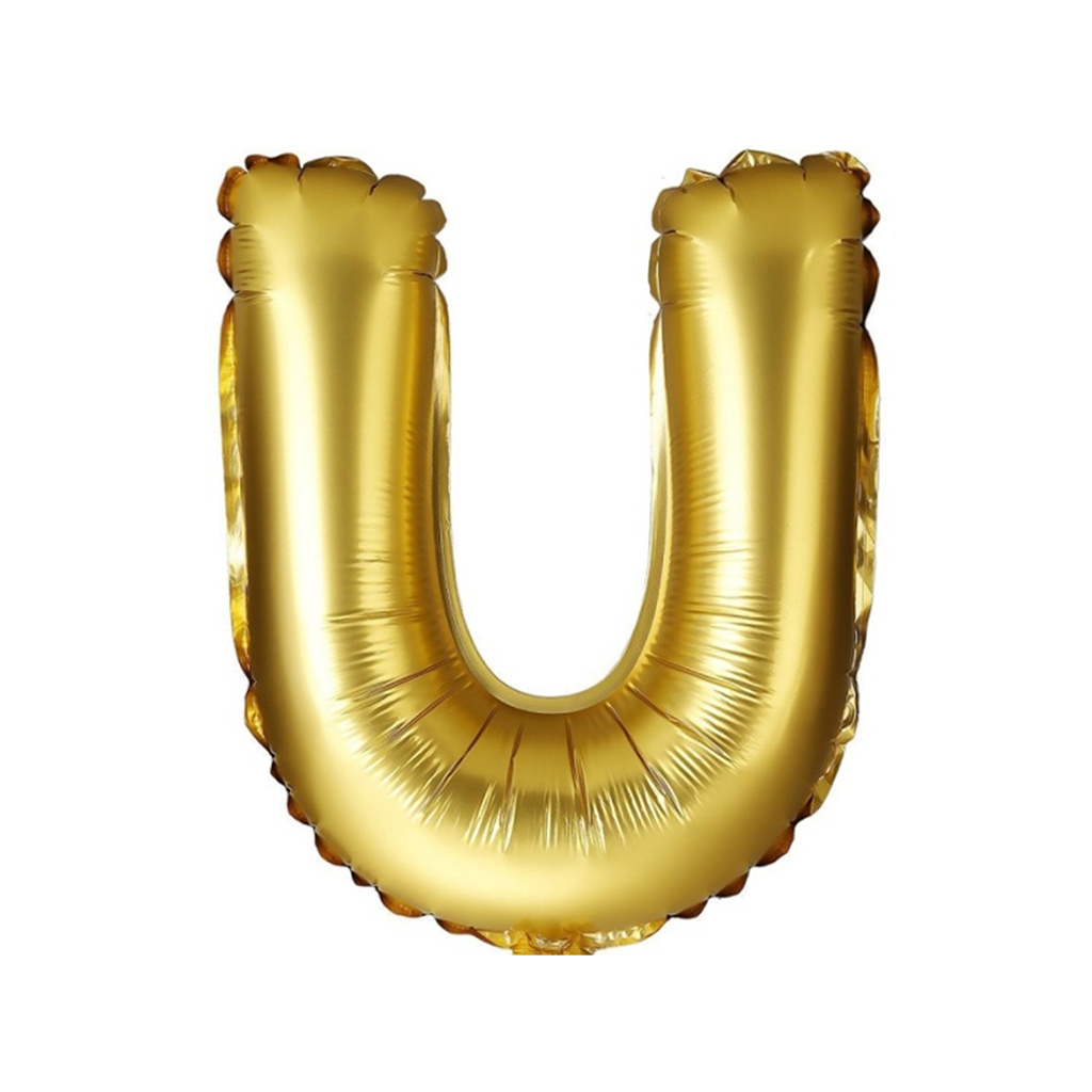 Show Mini Letter Alphabet Gold Balloon 16inch (Do Not Float) image
