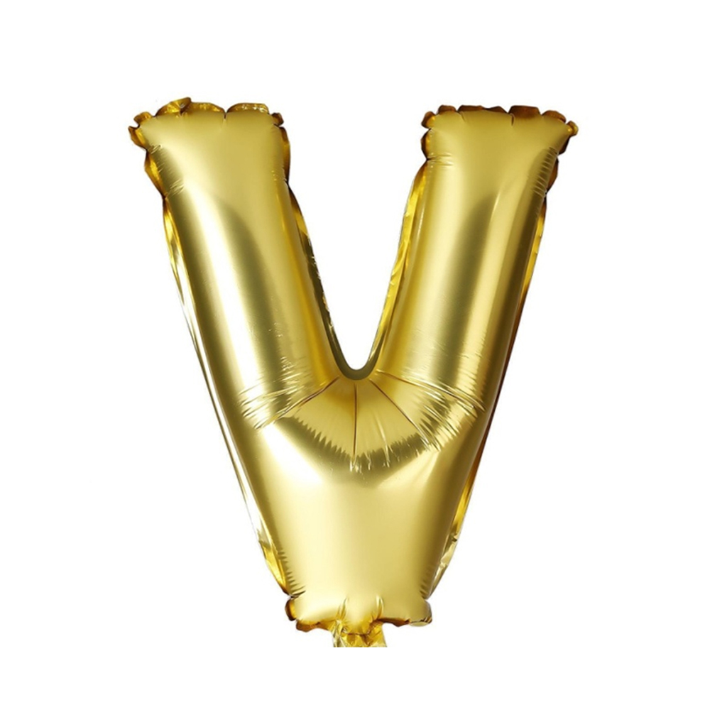 Show Mini Letter Alphabet Gold Balloon 16inch (Do Not Float) image