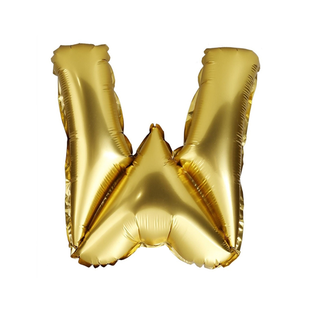 Show Mini Letter Alphabet Gold Balloon 16inch (Do Not Float) image