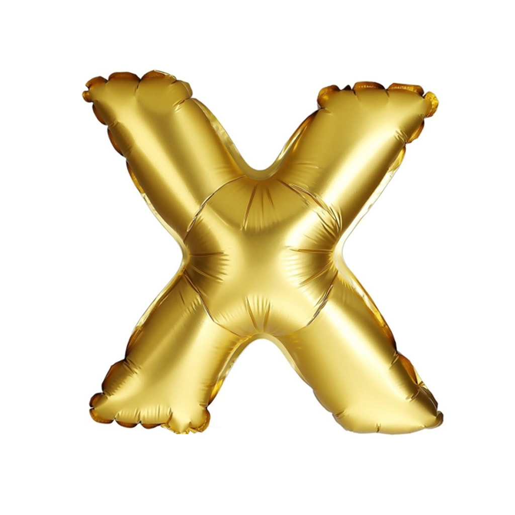 Show Mini Letter Alphabet Gold Balloon 16inch (Do Not Float) image
