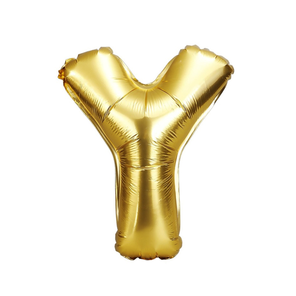 Show Mini Letter Alphabet Gold Balloon 16inch (Do Not Float) image