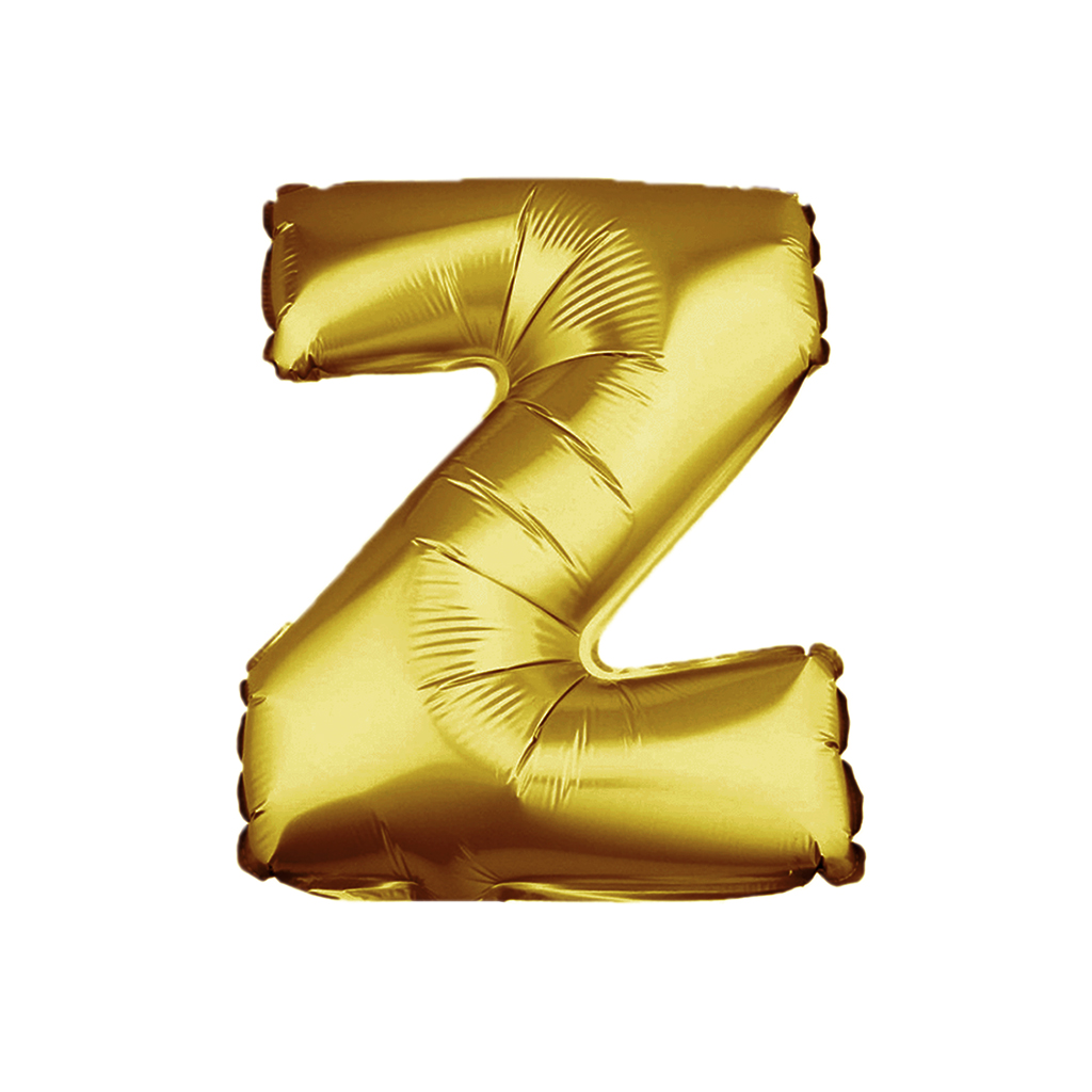 Show Mini Letter Alphabet Gold Balloon 16inch (Do Not Float) image